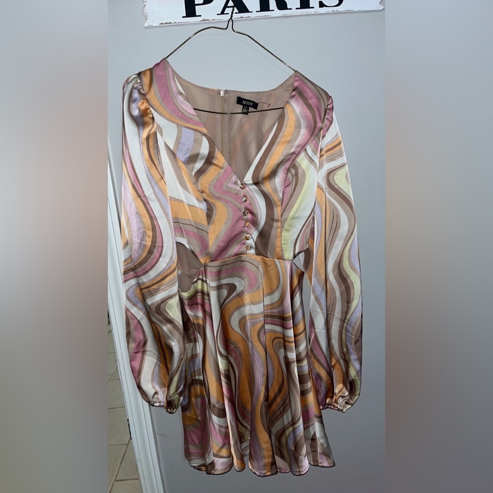 AFRM dress with side cut outs size small